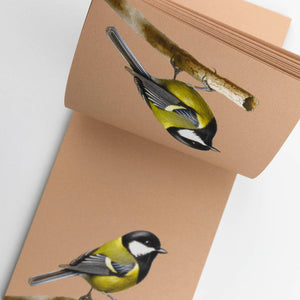 30x40 Schreibblock Block Notizblock Einkaufsliste Notepad aus recyceltem Papier Vogel