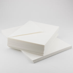 Bütten Kuvert 15,5 x 20,5 cm - 50er Set Briefpapier Umschläge Briefhüllen naturweiß weiß