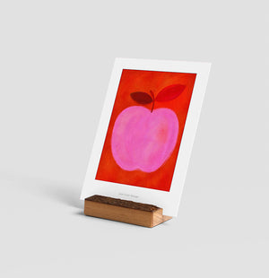 Just cool design Mini Kunstdruck Postkarte Karte mit Kuvert Umschlag Apfel