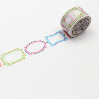 Washi Tape Rolle mit einzelnen Etiketten zum Beschriften