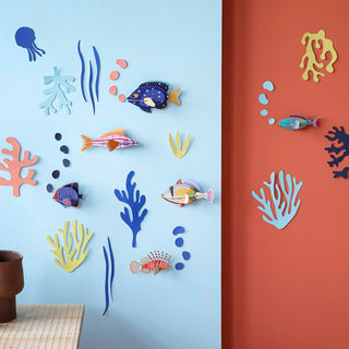 Studio Roof Wanddekoration Wandschmuck Objekte aus Papier Interior Design Fish Hobbyist Fische Unterwasser Meer