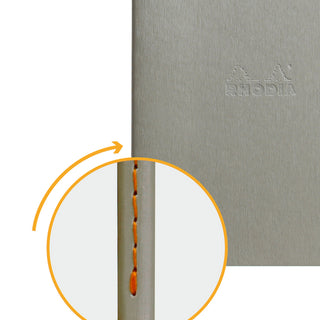 Rhodia Rhodiarama dot A5 silber silver Notebook Notizbuch Notizheft